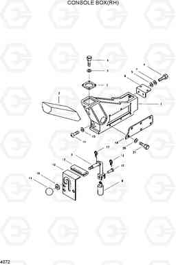 4072 CONSOLE BOX-RH R320LC, Hyundai