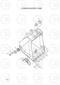 6040 STANDARD BUCKET(1.25㎥) R320LC, Hyundai