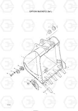 6043 OPTION BUCKET(1.5㎥) R320LC, Hyundai