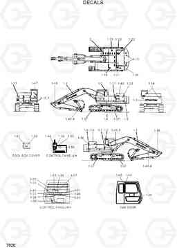 7020 DECALS R320LC, Hyundai