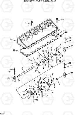 8030 ROCKER LEVER & HOUSING R320LC, Hyundai