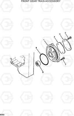 8090 FRONT GEAR TRAIN ACCESSORY R320LC, Hyundai