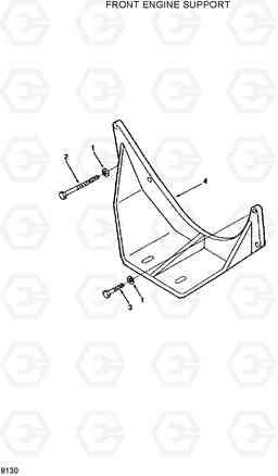 8130 FRONT ENGINE SUPPORT R320LC, Hyundai