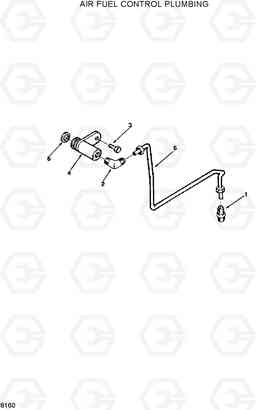 8160 AIR FUEL CONTROL PLUMBING R320LC, Hyundai