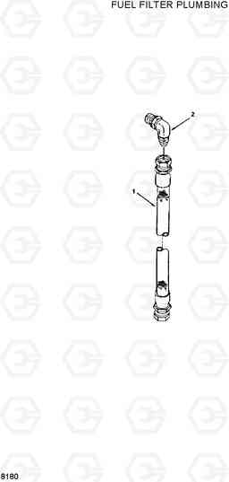 8180 FUEL FILTER PLUMBING R320LC, Hyundai