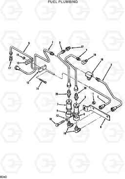 8240 FUEL PLUMBING R320LC, Hyundai