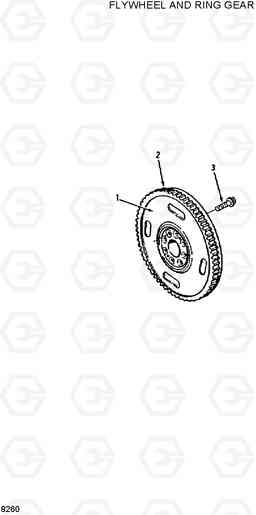 8260 FLYWHEEL AND RING GEAR R320LC, Hyundai