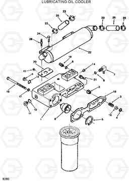 8280 LUBRICATING OIL COOLER R320LC, Hyundai