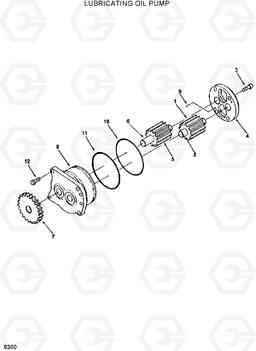 8300 LUBRICATING OIL PUMP R320LC, Hyundai