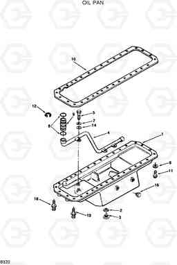 8320 OIL PAN R320LC, Hyundai