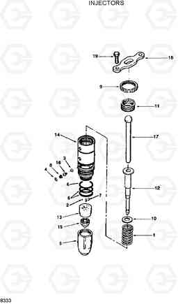 8333 INJECTORS R320LC, Hyundai