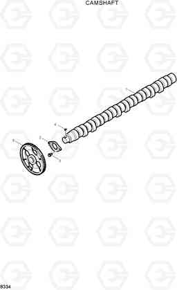 8334 CAMSHAFT R320LC, Hyundai