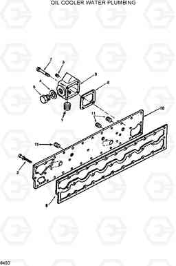 8450 OIL COOLER WATER PLUMBING R320LC, Hyundai