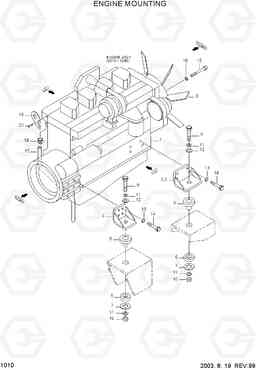 1010 ENGINE MOUNTING R320LC-3, Hyundai