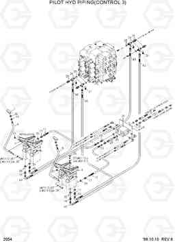 2054 PILOT HYD PIPING(CONTROL 3) R320LC-3, Hyundai