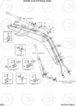 2070 BOOM HYD PIPING(6.45M) R320LC-3, Hyundai