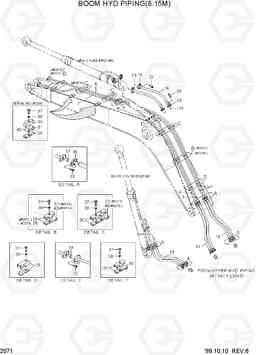 2071 BOOM HYD PIPING(6.15M) R320LC-3, Hyundai