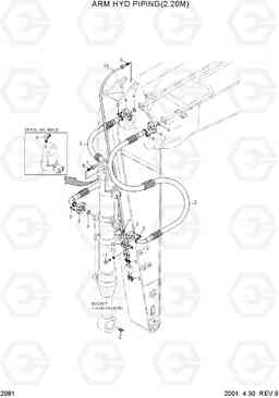 2081 ARM HYD PIPING(2.20M) R320LC-3, Hyundai