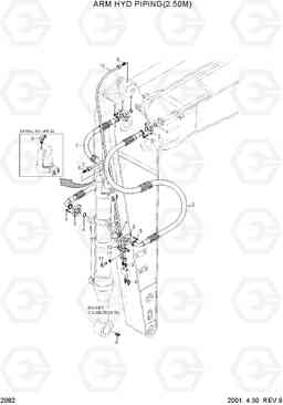 2082 ARM HYD PIPING(2.50M) R320LC-3, Hyundai