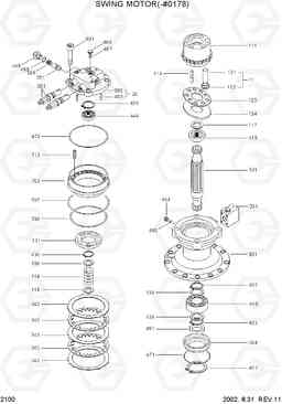 2100 SWING MOTOR(-#0178) R320LC-3, Hyundai