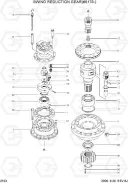 2103 SWING REDUCTION GEAR(#0179-) R320LC-3, Hyundai