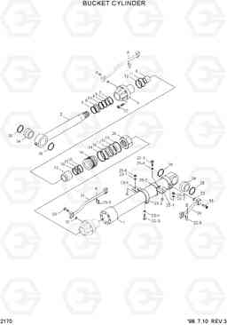 2170 BUCKET CYLINDER R320LC-3, Hyundai