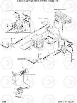 2188 SINGLE ACTING MAIN PIPING KIT(#0126-) R320LC-3, Hyundai