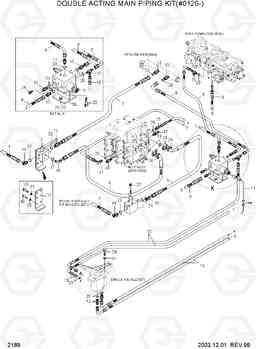 2189 DOUBLE ACTING MAIN PIPING KIT(#0126-) R320LC-3, Hyundai