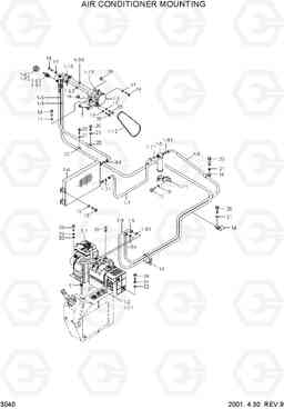 3040 AIR CONDITIONER MOUNTING R320LC-3, Hyundai