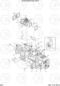 3041 EVAPORATOR UNIT R320LC-3, Hyundai