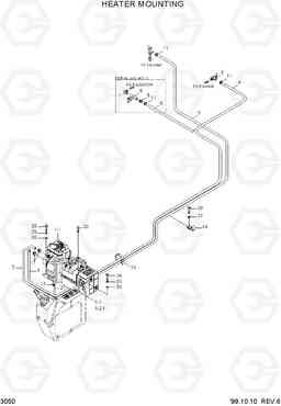 3050 HEATER MOUNTING R320LC-3, Hyundai