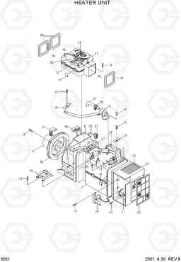 3051 HEATER UNIT R320LC-3, Hyundai