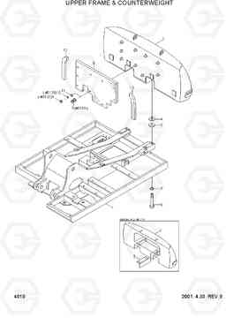 4010 UPPER FRAME & COUNTERWEIGHT R320LC-3, Hyundai