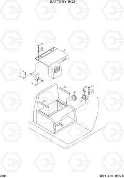 4081 BATTERY BOX R320LC-3, Hyundai