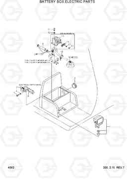 4082 BATTERY BOX ELECTRIC PARTS R320LC-3, Hyundai