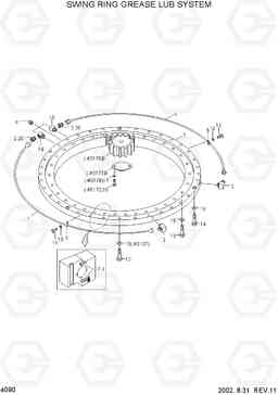 4090 SWING RING GREASE LUB SYSTEM R320LC-3, Hyundai