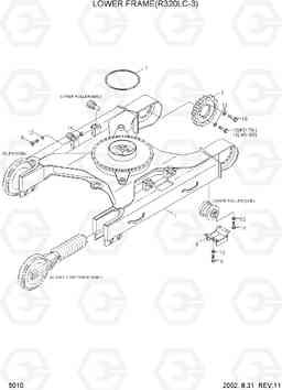 5010 LOWER FRAME(R320LC-3) R320LC-3, Hyundai