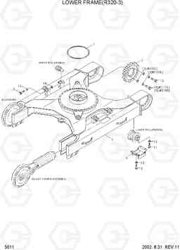 5011 LOWER FRAME(R320-3) R320LC-3, Hyundai