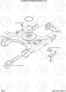 5012 LOWER FRAME(R320NLC-3) R320LC-3, Hyundai