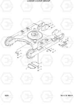 5020 LOWER COVER GROUP R320LC-3, Hyundai