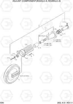 5061 ADJUST COMPONENT(R320LC-3,R320NLC-3) R320LC-3, Hyundai