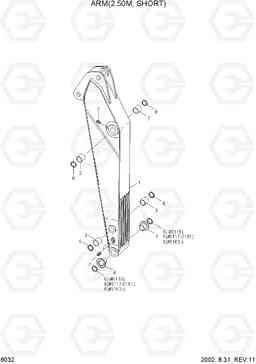 6032 ARM(2.50M, SHORT) R320LC-3, Hyundai