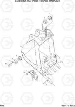 6052 BUCKET(1.14M3 PCSA HEAPED, NARROW) R320LC-3, Hyundai