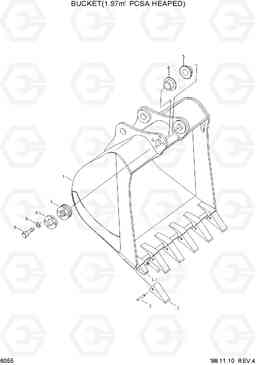 6055 BUCKET(1.97M3 PCSA HEAPED) R320LC-3, Hyundai