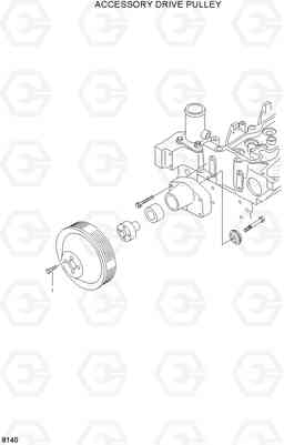 8140 ACCESSORY DRIVE PULLEY R320LC-3, Hyundai