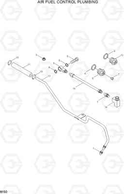 8150 AIR FUEL CONTROL PLUMBING R320LC-3, Hyundai