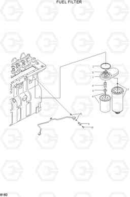 8160 FUEL FILTER R320LC-3, Hyundai