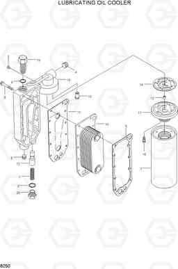 8250 LUBRICATING OIL COOLER R320LC-3, Hyundai