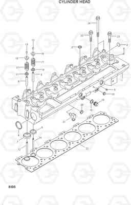 8300 CYLINDER HEAD R320LC-3, Hyundai