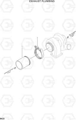 8420 EXHAUST PLUMBING R320LC-3, Hyundai